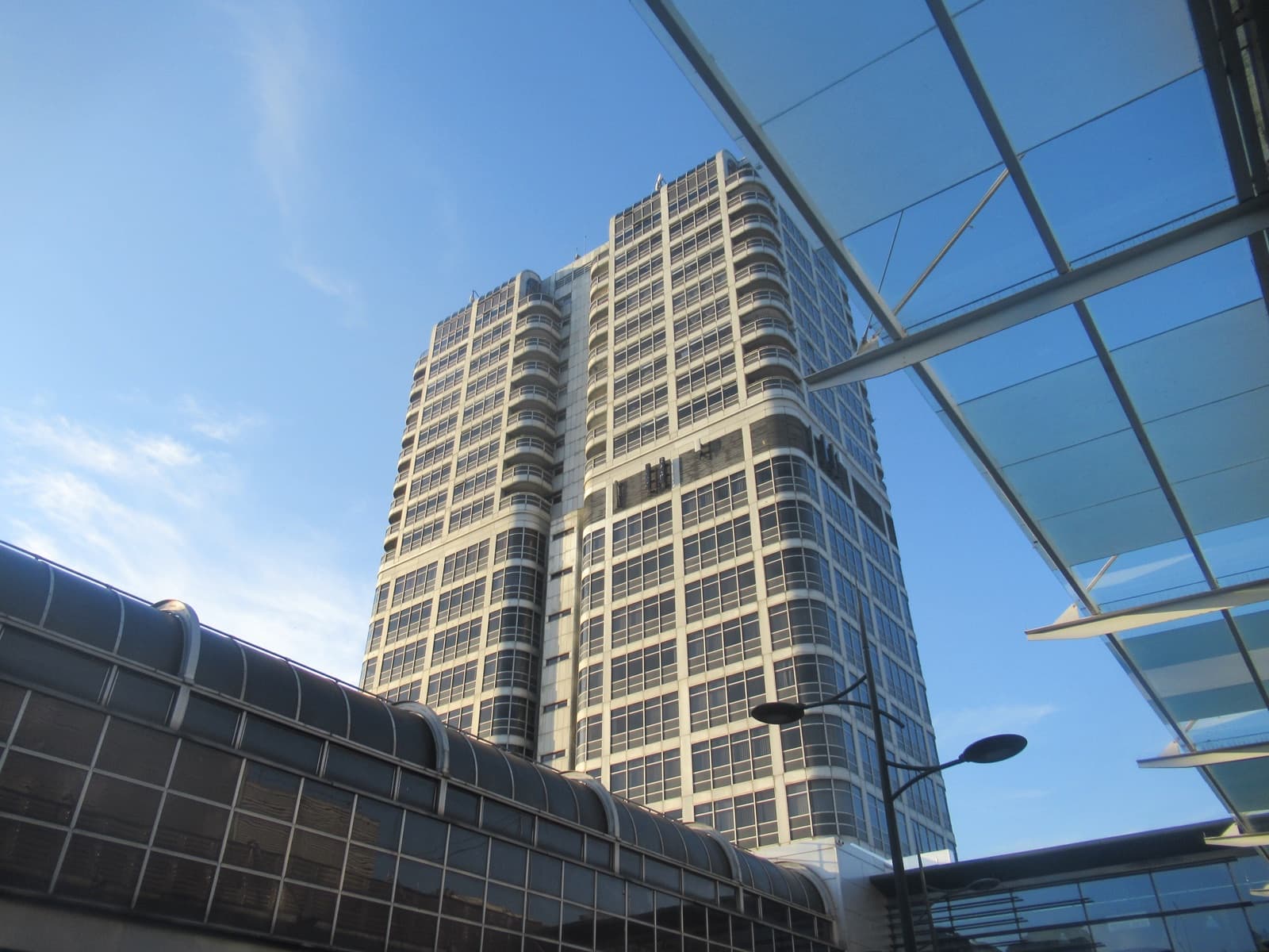 The David Murray John Tower viewed from Wharf Green in Swindon town centre